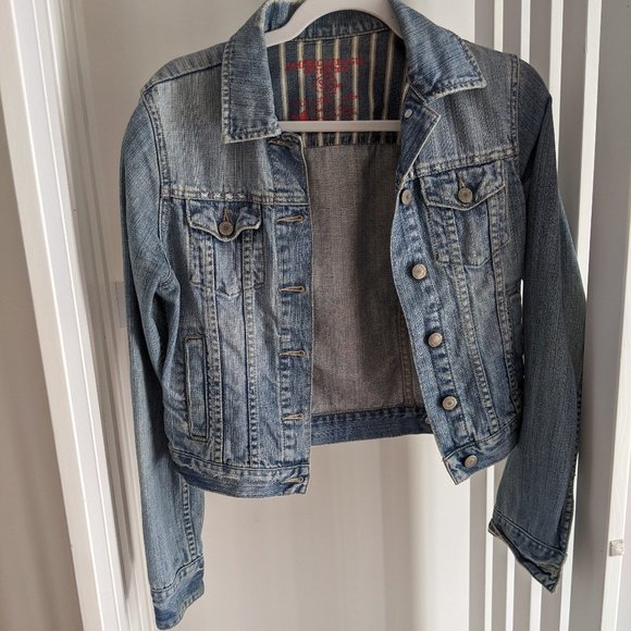 Classic Jean Jacket American Eagle Small Blue Denim - Picture 2 of 5